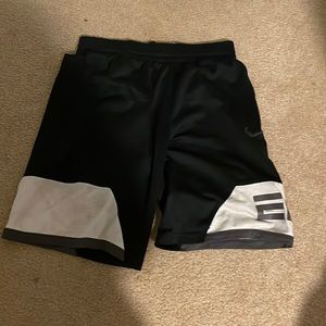 Black and White Nike Elite Shorts